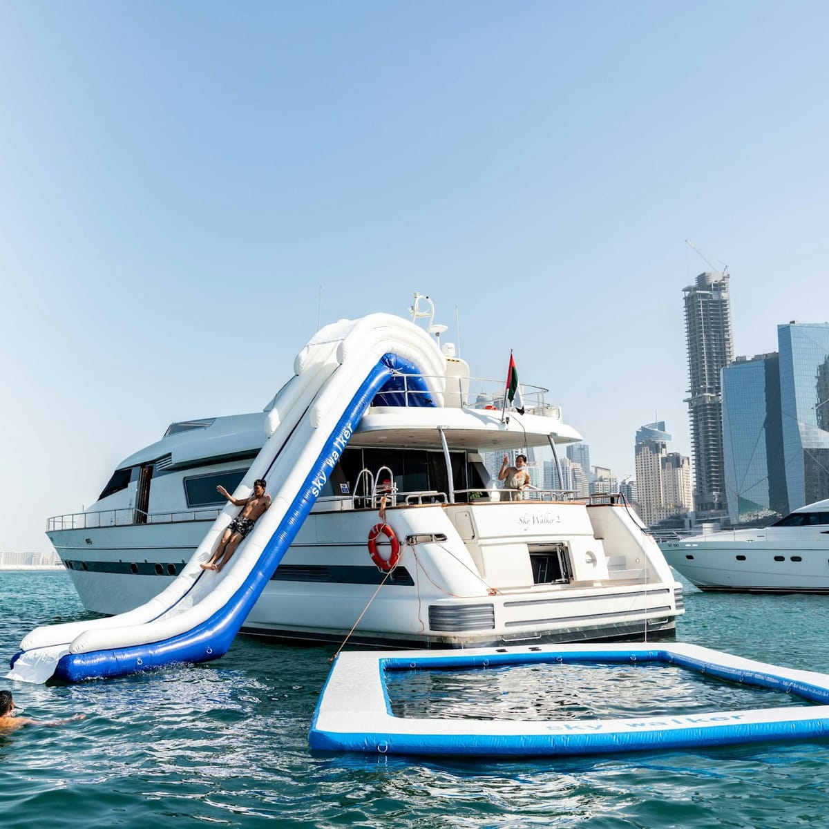 dubai-harbour-yacht-ride-slide-swim-snorkel-with-bbq-lunch_1